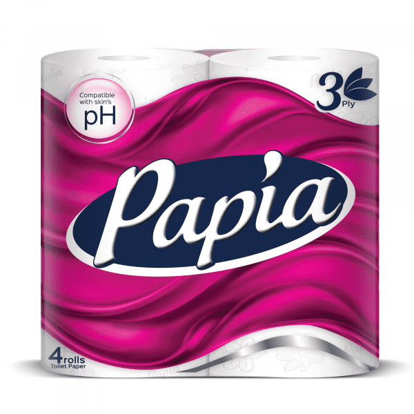 Papia 3ply Toilet Paper 4 Rolls