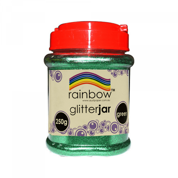 Rainbow Fine Glitter Jar Green 250g