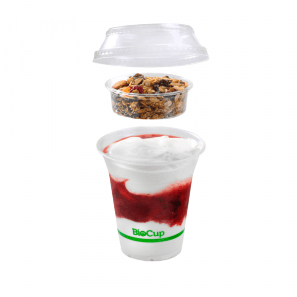 BioPak Clear Dome No Hole Lid 300-700ml 1000pcs - Image 2
