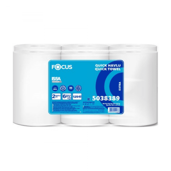 Focus Extra 2ply Jumbo Roll Towel 125m 6 Rolls