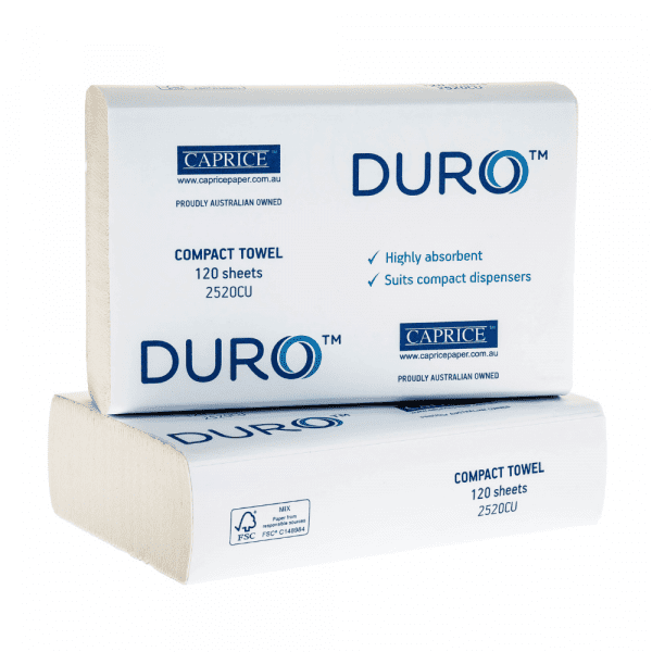 Duro Compact Interleaved Towel 120 Sheet x 20 Packets