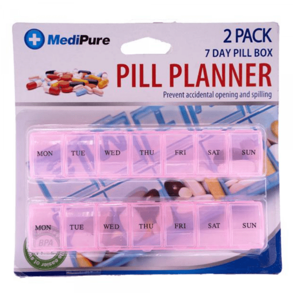 MediPure Weekly Pill Planner 2 Pack