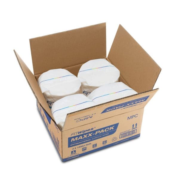 Wow Wipes MAXX-PACK Gym Wipes 4 Rolls x 1200 Wipes - Image 2