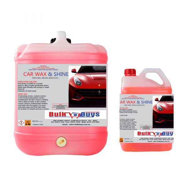 Wax & Shine Formula (Car, Truck or Boat) - 20LT or 5LT