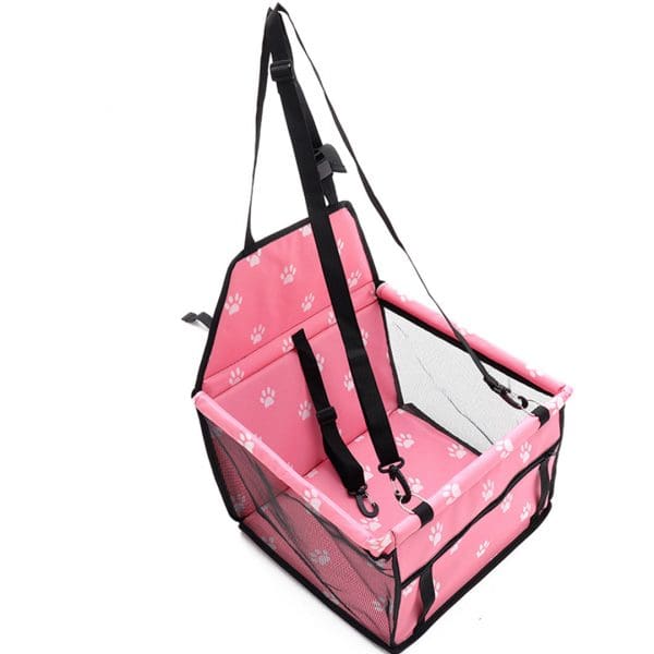 SOGA Waterproof Pet Booster Car Seat Breathable Mesh Safety Travel Portable Dog Carrier Bag Pink - Image 3
