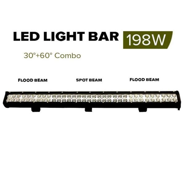 2X 31inch 198W Cree Led Light Bar Spot Flood Light 4x4 Offroad Work Ute Atv 12v 24v - Image 3