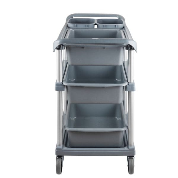 SOGA 3-Tier Commercial Soiled Food Trolley Dirty Plate Cart Five Buckets Kitchen Food Utility - Image 4