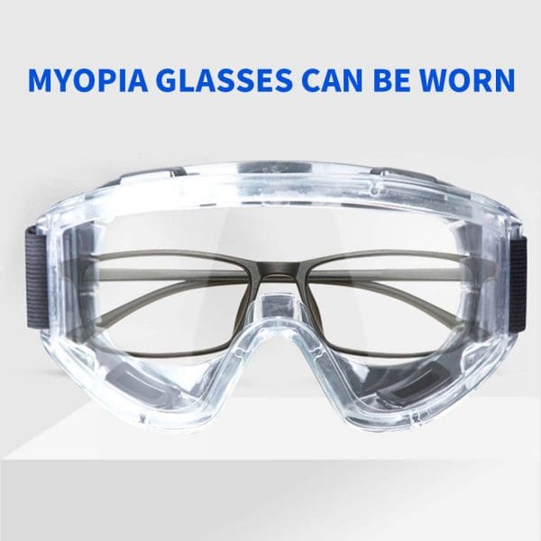 Clear Protective Eye Glasses Safety Windproof Lab Goggles Eyewear - Image 4
