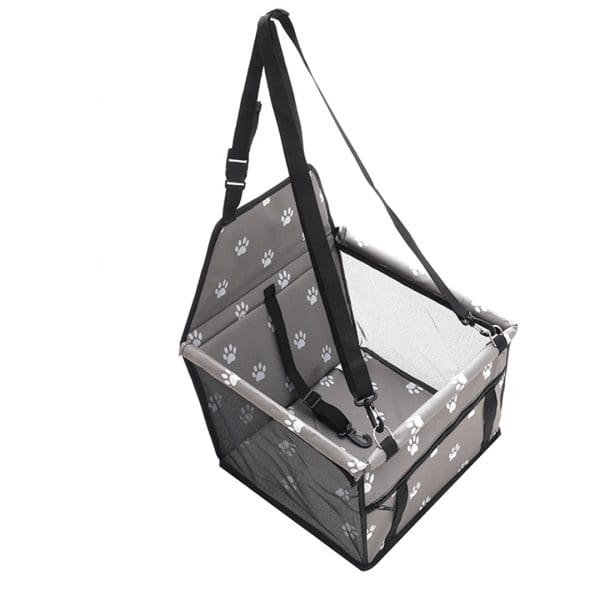 SOGA Waterproof Pet Booster Car Seat Breathable Mesh Safety Travel Portable Dog Carrier Bag Grey - Image 4