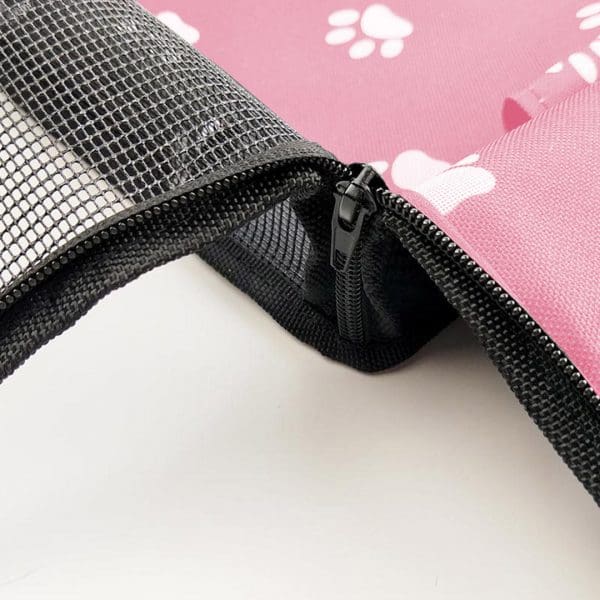 SOGA Waterproof Pet Booster Car Seat Breathable Mesh Safety Travel Portable Dog Carrier Bag Pink - Image 5