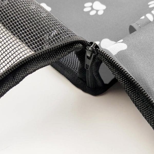 SOGA Waterproof Pet Booster Car Seat Breathable Mesh Safety Travel Portable Dog Carrier Bag Grey - Image 6