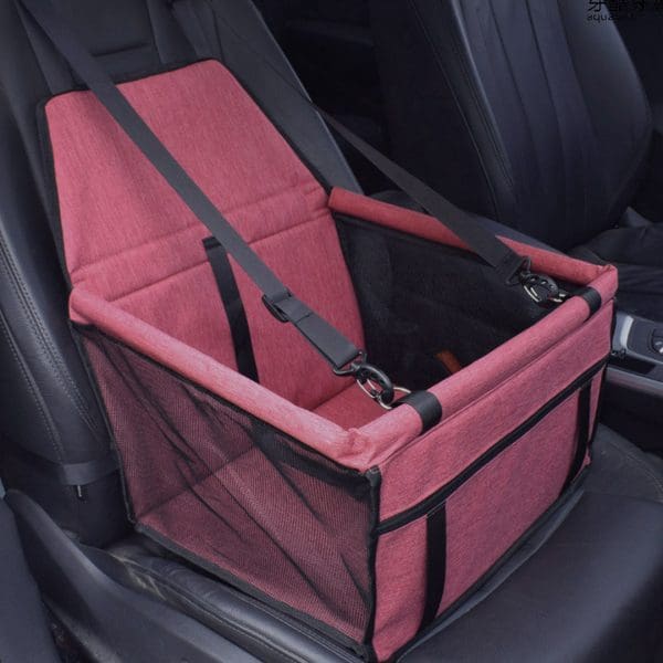SOGA Waterproof Pet Booster Car Seat Breathable Mesh Safety Travel Portable Dog Carrier Bag Red - Image 7