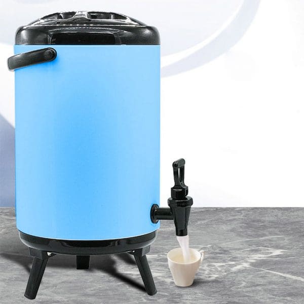 SOGA 14L Stainless Steel Insulated Milk Tea Barrel Hot and Cold Beverage Dispenser Container with Faucet Blue - Image 7