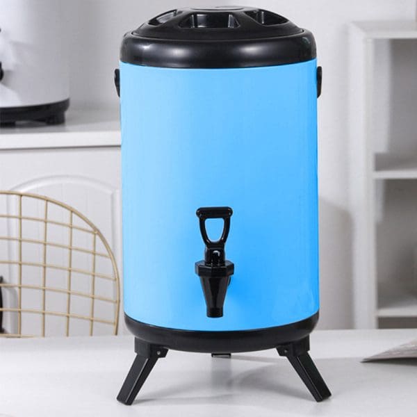 SOGA 14L Stainless Steel Insulated Milk Tea Barrel Hot and Cold Beverage Dispenser Container with Faucet Blue - Image 8