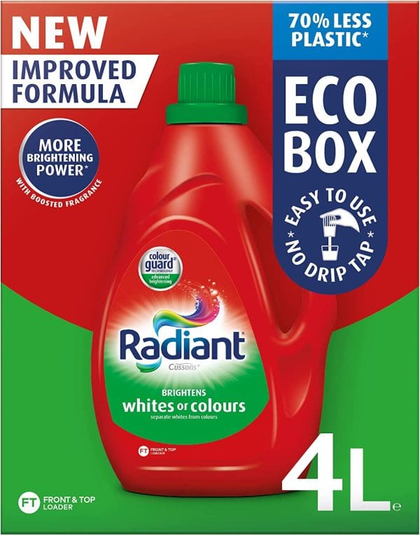 Radiant Eco-Friendly Box Liquid Laundry Detergent for Whites or Colours with Tap 4L - Image 2