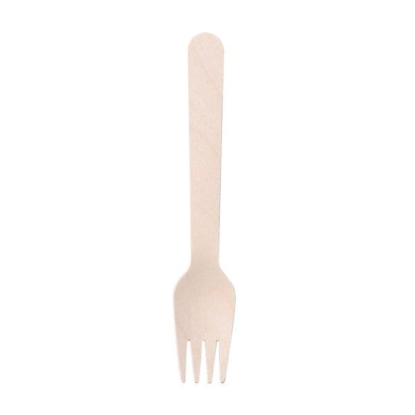 Earthie Wooden Fork 15.5cm 12PK - Image 2