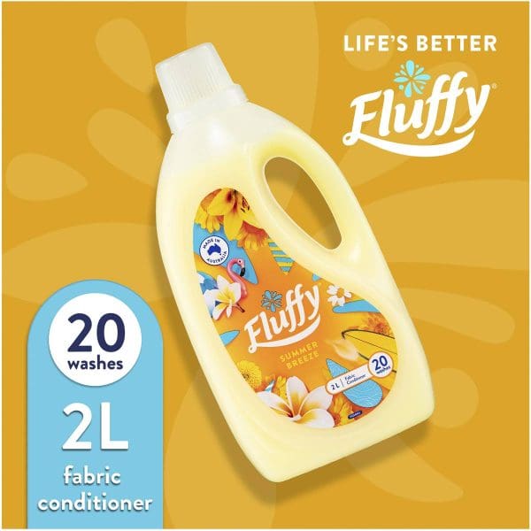 Fluffy Regular Fabric Softener Conditioner Summer Breeze 2L - Image 3