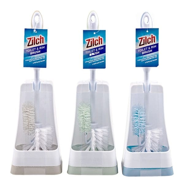 Zilch Toilet Brush With Rim Random Colour Chosen