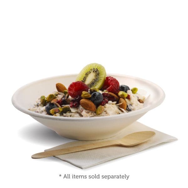 Biopak BioCane Bowl White 800ml 24oz 400pcs - Image 3