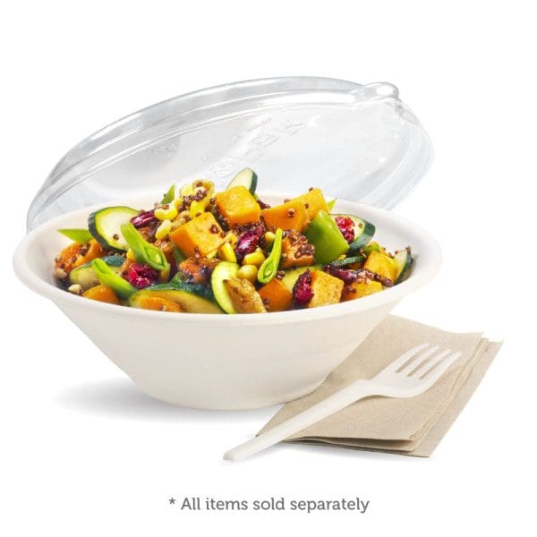 Biopak BioCane Bowl RPET Lids 800-1420ml 400pcs - Image 2