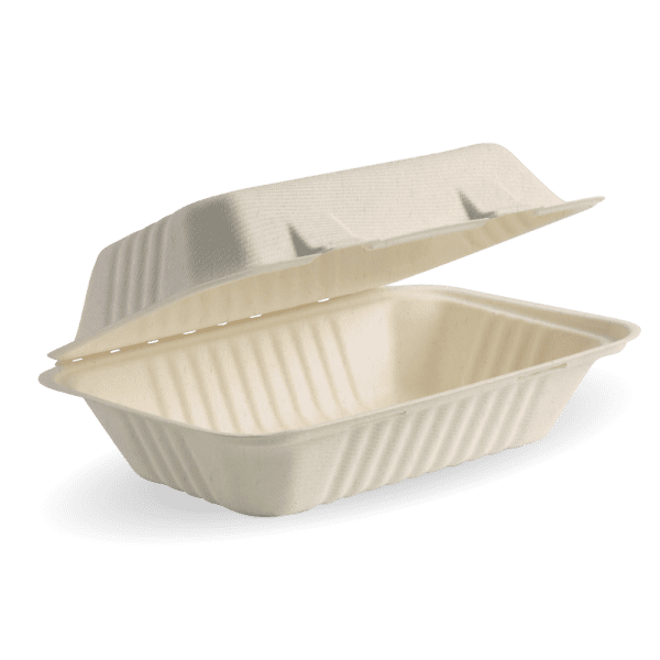 Biopak BioCane Clamshell Natural 23x15x8cm 9x6" 250pcs