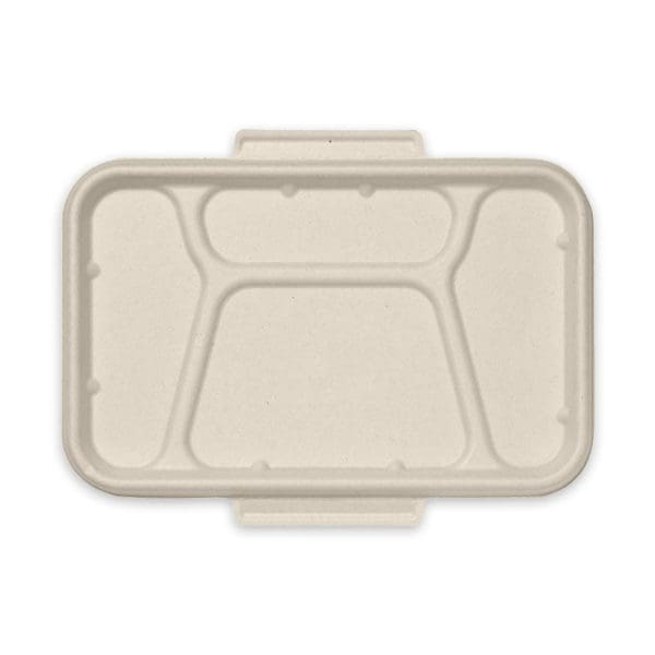 Biopak BioCane 4 Compartment Takeaway Base Lid Natural 300pcs