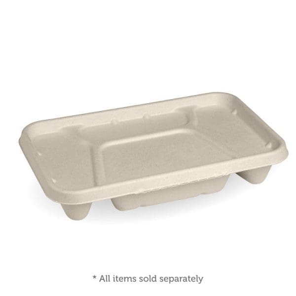 Biopak BioCane 4 Compartment Takeaway Base Lid Natural 300pcs - Image 3