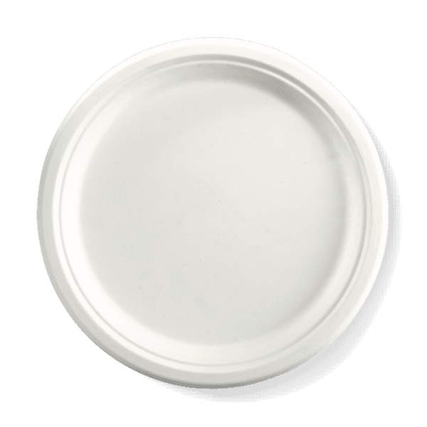Biopak BioCane Round Plate White 25cm 10" 500pcs - Image 2