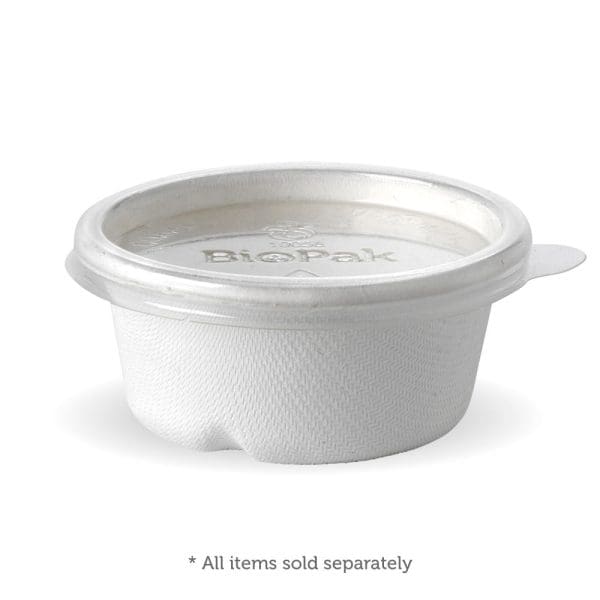 BioPak PLA Sugarcane Biocup Sauce Lid 60ml 1000pcs - Image 3