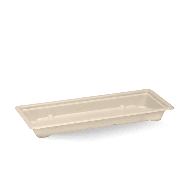 Biopak BioCane Sushi Tray Base Long 600pcs
