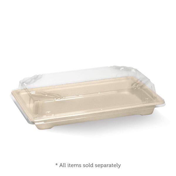 Biopak BioCane Sushi Tray PLA Lid Large 600pcs - Image 2