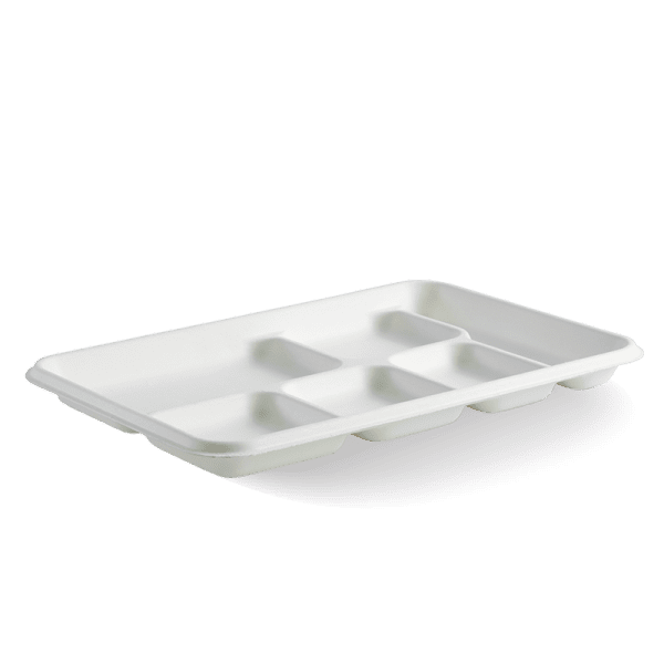 Biopak 6-Compartment BioCane Tray 250pcs