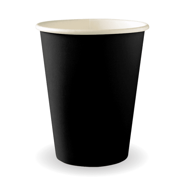 Biopak Black Aqueous Coated Hot Paper BioCup 12oz 1000pcs