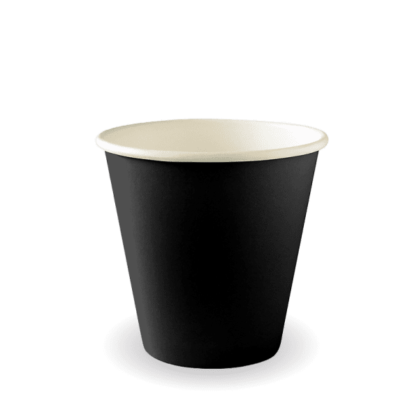 Biopak Black Aqueous Coated Hot Paper BioCup 8oz (90mm) 1000pcs