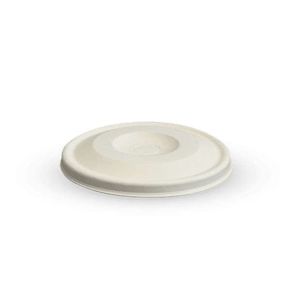 BioPak Cold Paper Biocup Sugarcane Flat Lid 80mm 1000pcs