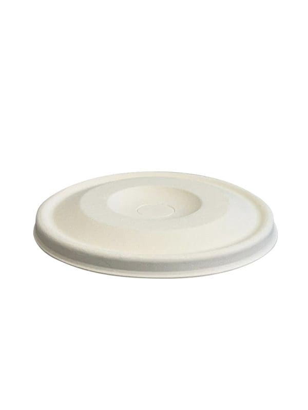 BioPak Cold Paper Biocup Sugarcane Flat Lid 90mm 1000pcs