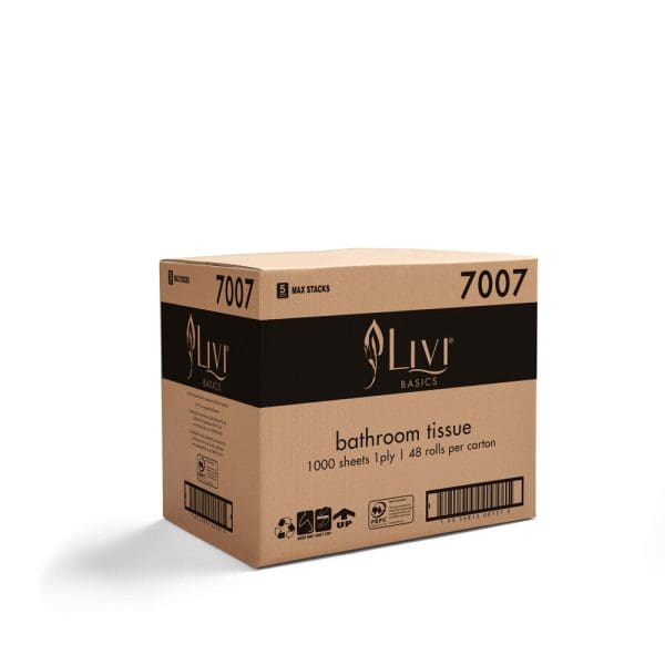 Livi 1ply Toilet Paper 1000 Sheets x 48 Rolls - Image 3