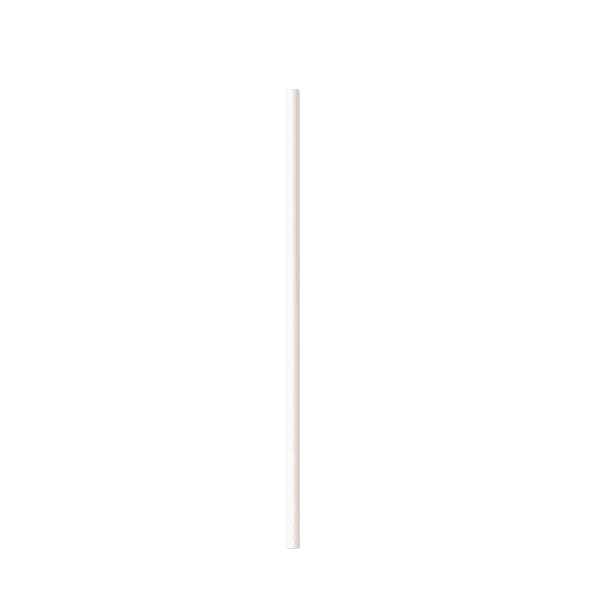 Eco-Straw 4ply Regular Paper Straw 6mm Plain White 2400pcs