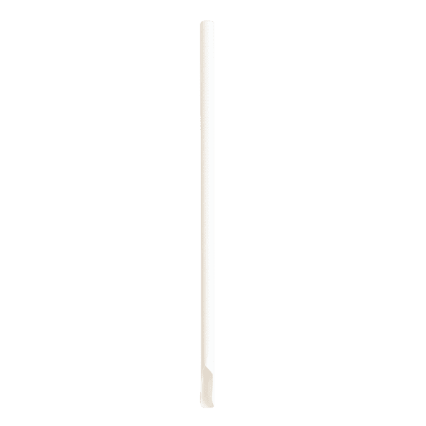 Eco-Straw 4ply Paper Spoon Straw 8.2mm Plain White 2500pcs