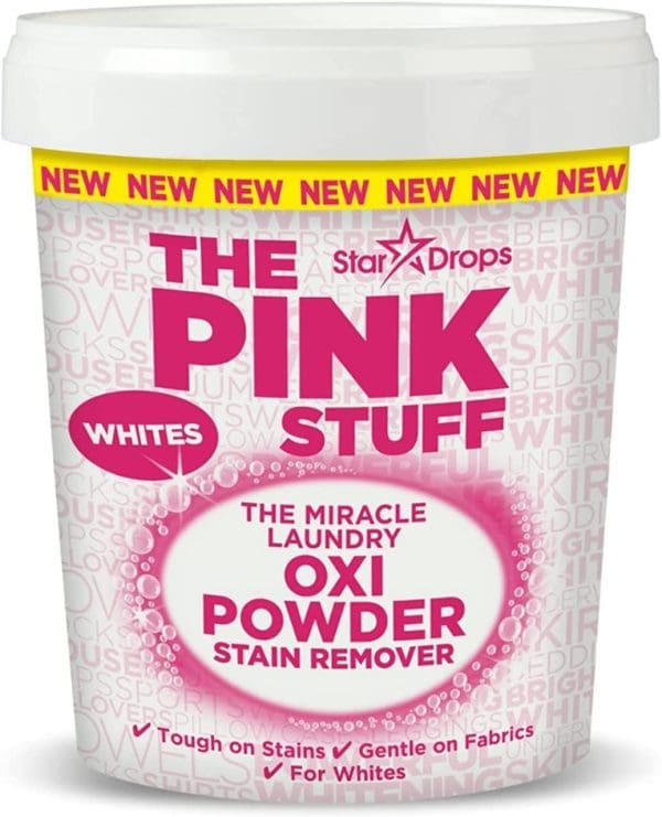 The Pink Stuff Oxi Laundry Powder Stain Remover Whites 1kg