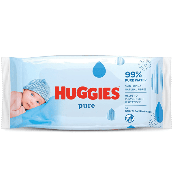 Huggies Pure Baby Wipes 56pcs - Image 2