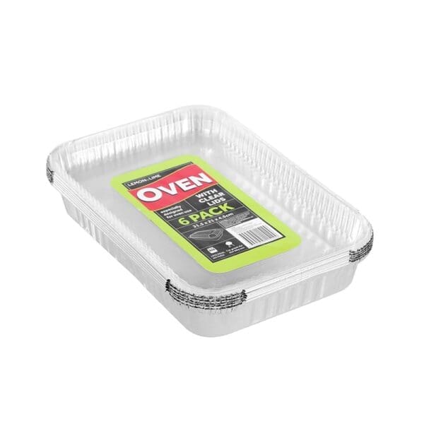 Lemon & Lime Foil Tray with Plastic Lid 6PK - Image 2