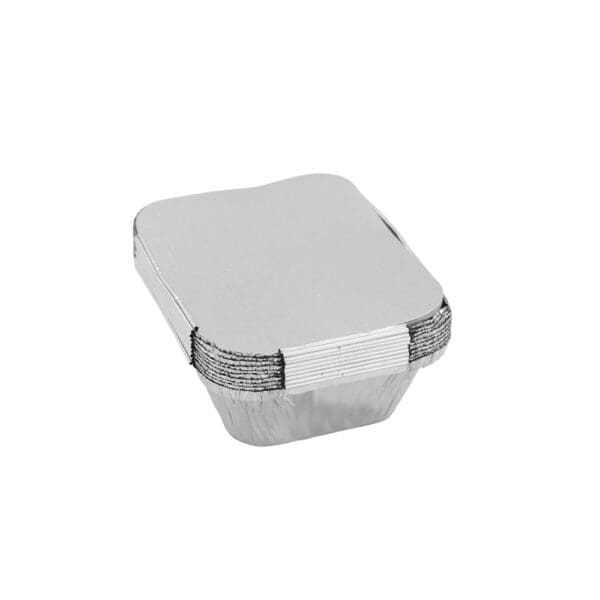 Lemon & Lime Foil Tray with Lids 15x12x4.5cm 10 Pack - Image 2
