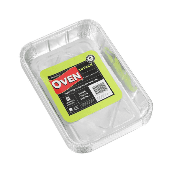 15244 (Lemon & Lime Foil Tray 31.5x21.5x4.5cm 10 Pack)