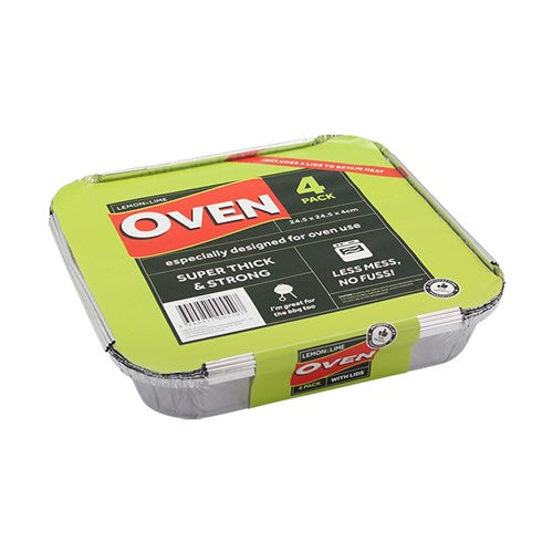 82584 (Lemon & Lime Foil Tray with Lids 4 Pack)