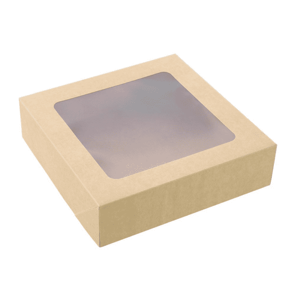 19051 (Lemon & Lime Eco Kraft Grazing Box 30x30x8cm 7L 3 Pack)