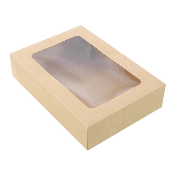 19006 (Lemon & Lime Eco Kraft Grazing Box 36x25x8cm 7L 3 Pack)