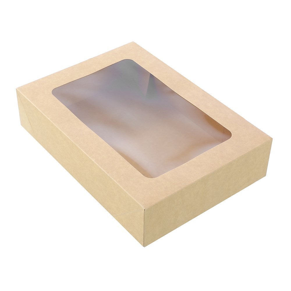19006 (Lemon & Lime Eco Kraft Grazing Box 36x25x8cm 7L 3 Pack)