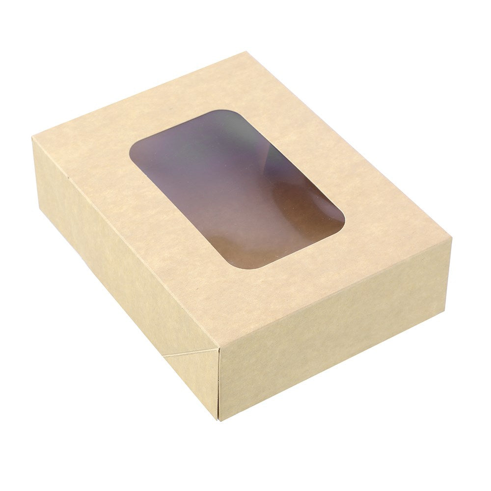 18986 (Lemon & Lime Eco Kraft Grazing Box 21.5x16x6cm 2L 5 Pack)