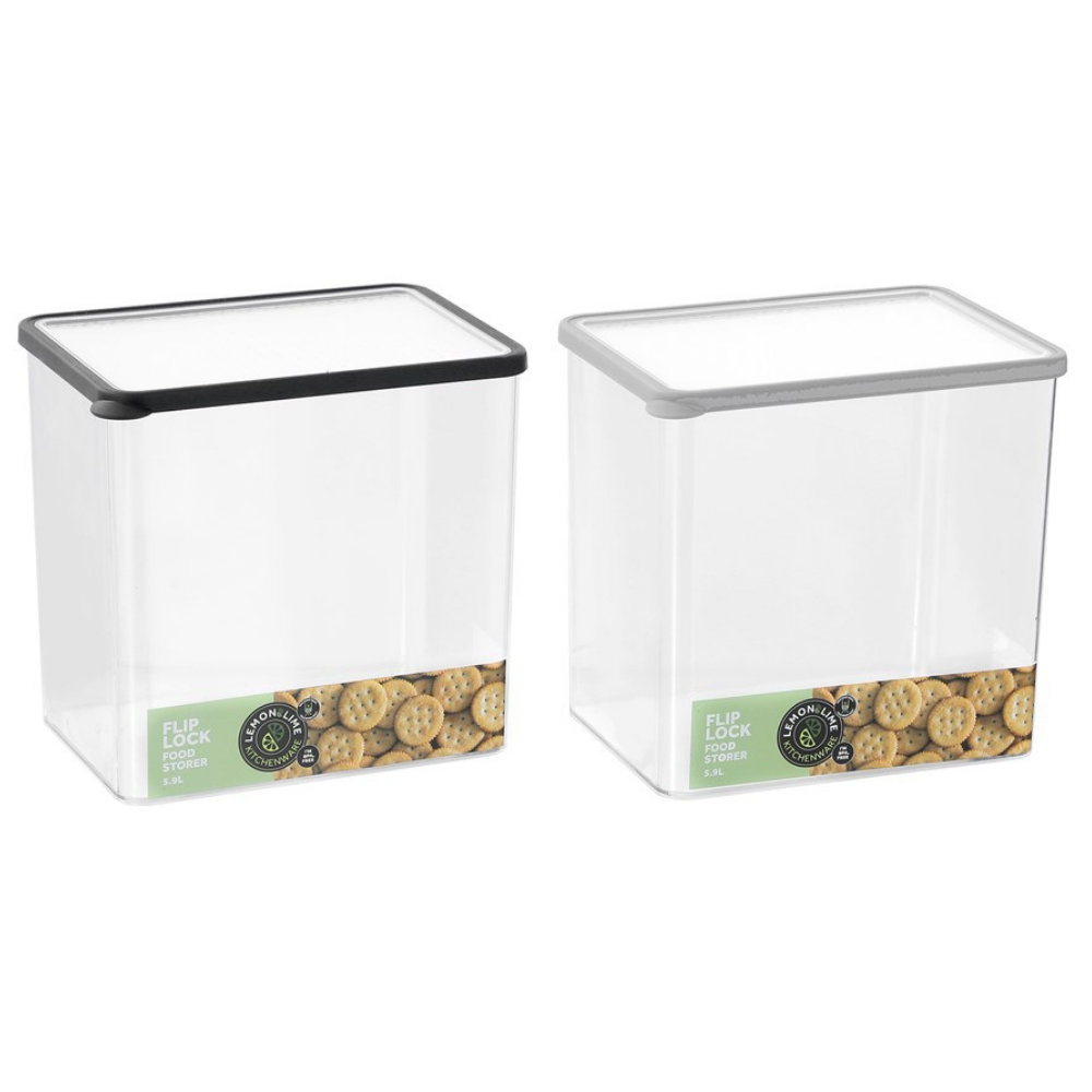 16074 (Lemon & Lime Crisp Food Storage Container Large 5.9L Random Colour Chosen)